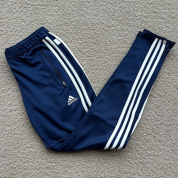 New Adidas climalite speedkick side stripe tapered leg jogger track pants - Picture 2 of 8